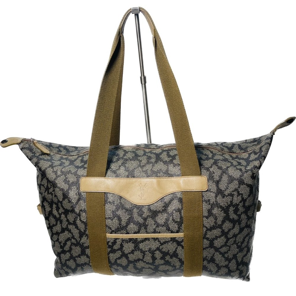 Auc YSL vintage coated canvas/leather travel/shoulder XL bag - Picture 2 of 16